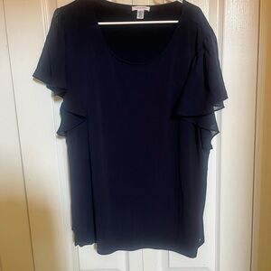 Calvin Klein Elegant Navy Blue Women's Top